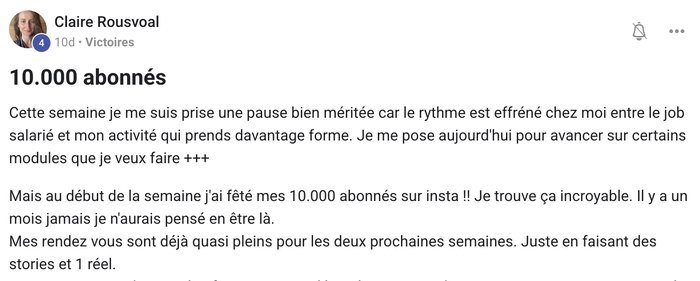 Témoignage client